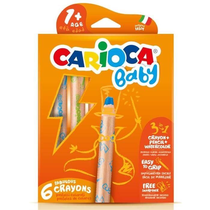 Carioca Bebek Kuru Boya 6 Renk 3 in 1 42817