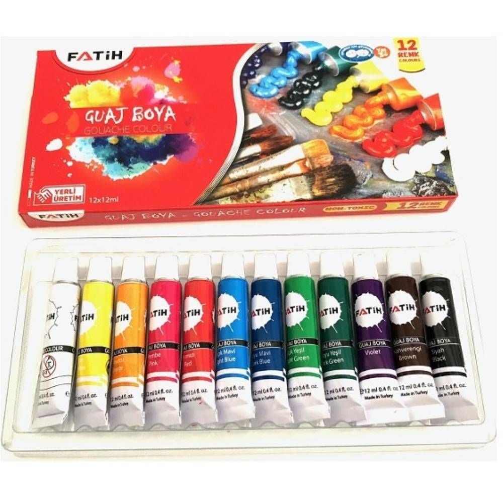 Fatih Guaj Boya 12 Ml 12 Renk Fa50521gb12