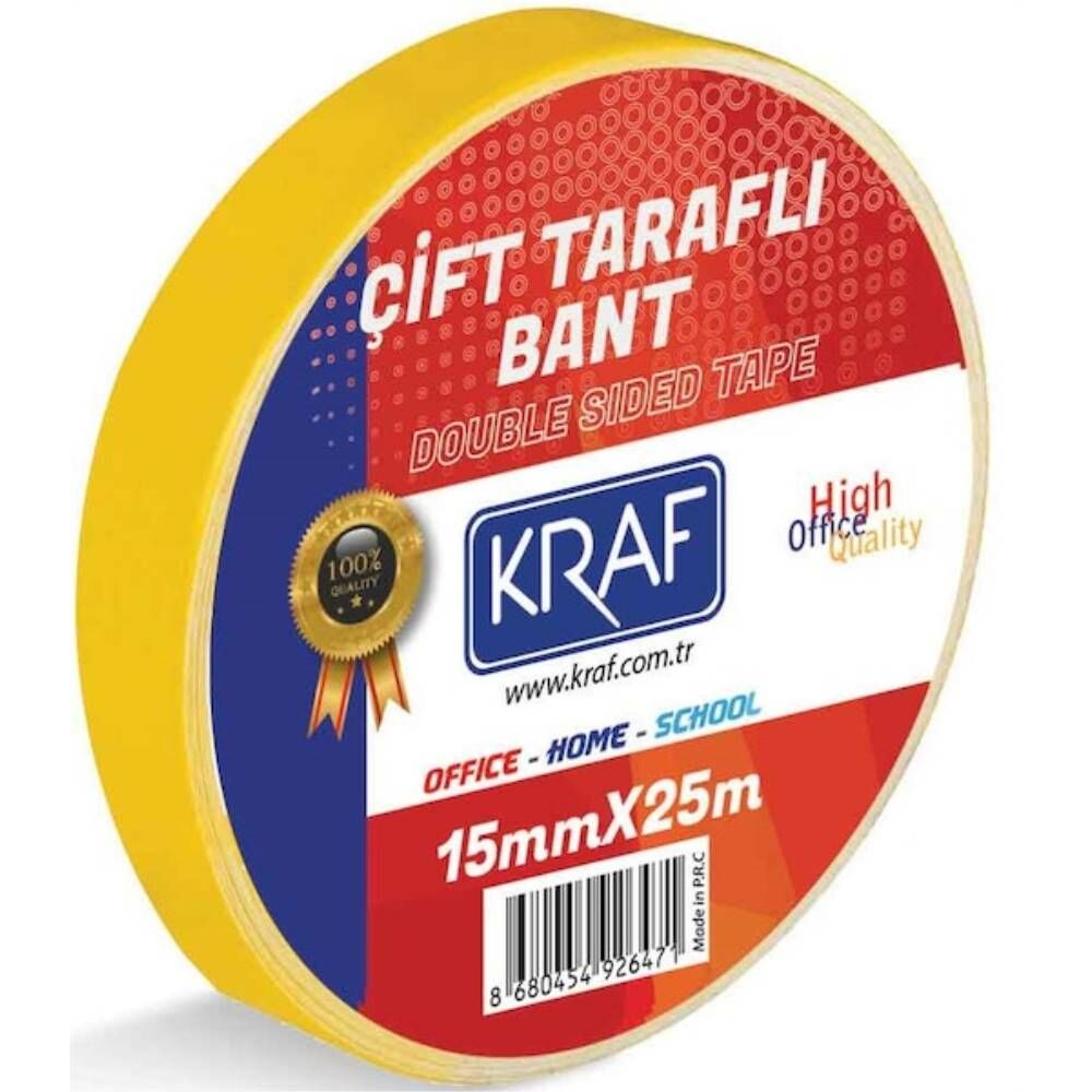 Kraf Çift Taraflı Bant 15Mm X 25M 2515G