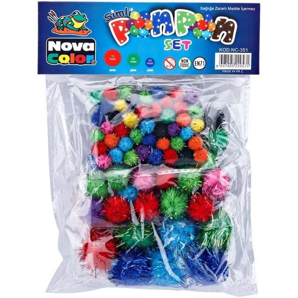 Novacolor Pon Pon Seti Simli 3 Boy NC-351