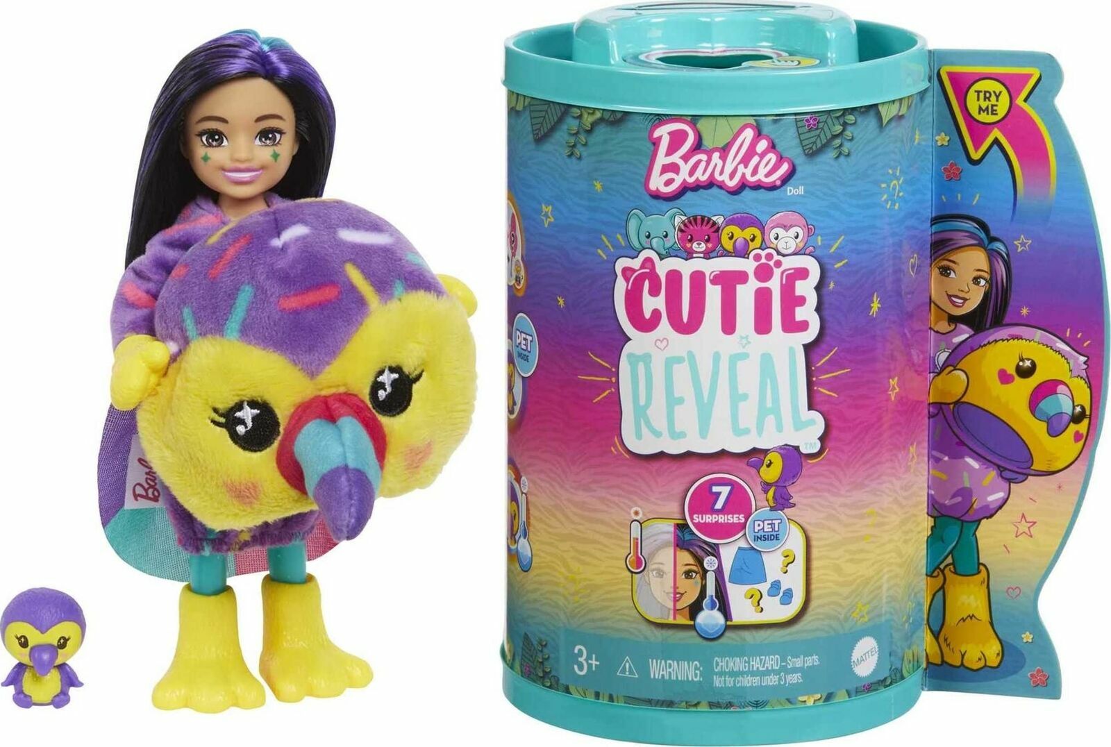 Barbie Cutie Reveal Bebekler Chelsea Tropikal Orman Serisi HKR12 Kuş