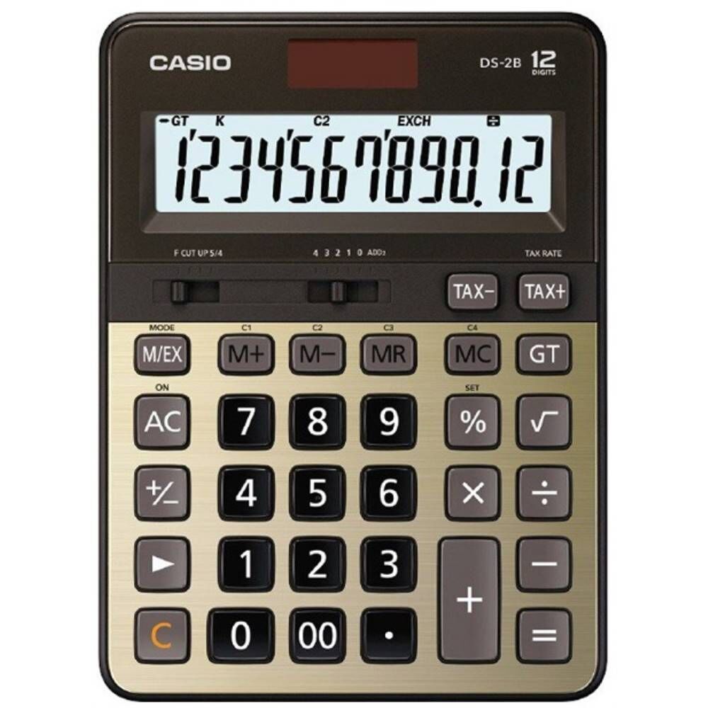 Casıo Hesap Makinesi Masaüstü Ds-2B 12 Hane Gold