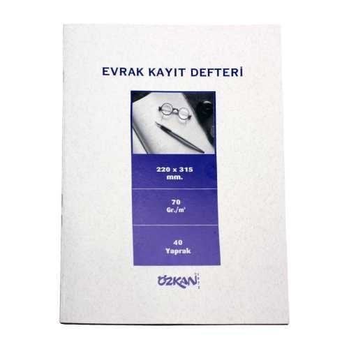 Özkan Evrak Kayıt Defteri 40 Yaprak Numaralı BM384 366