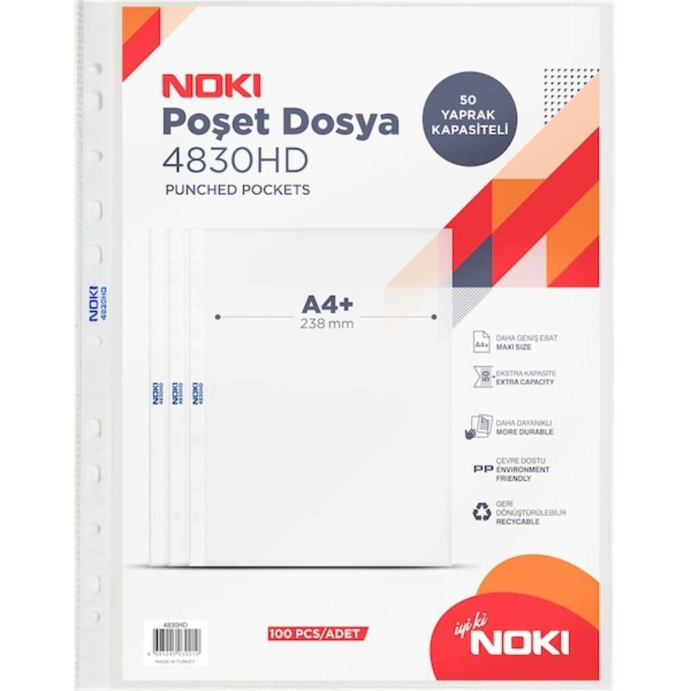 Noki Poşet Dosya Hd 100 Lü 4830Hd