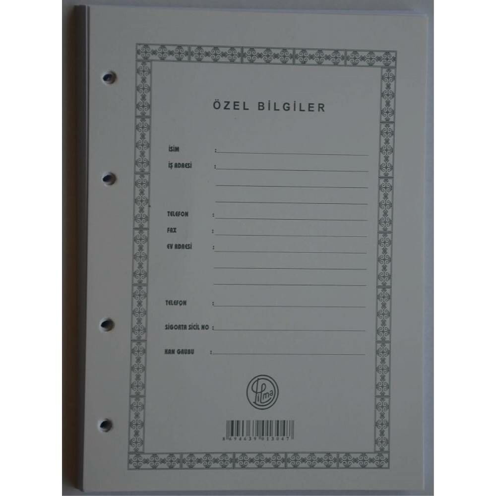 Dilman Cari Hesap Klasörü Yedeği A4 1303