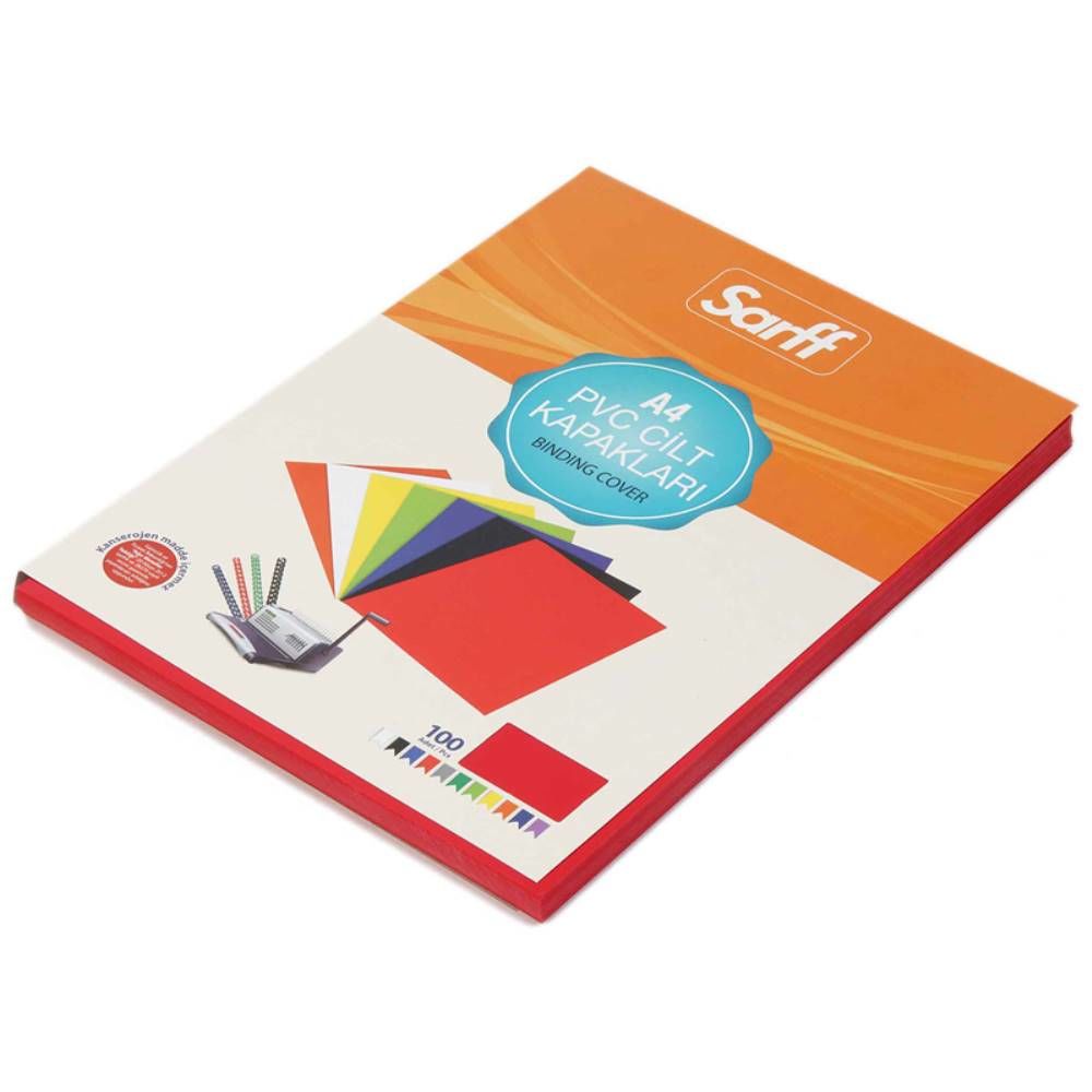 Sarff Cilt Kapağı A4 160M Pvc Sarı 100 Lü 15201017
