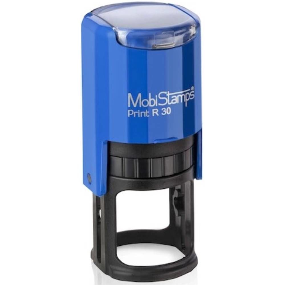 Mobistamps Kaşe Yuvarlak R-30 Siyah Keçeli