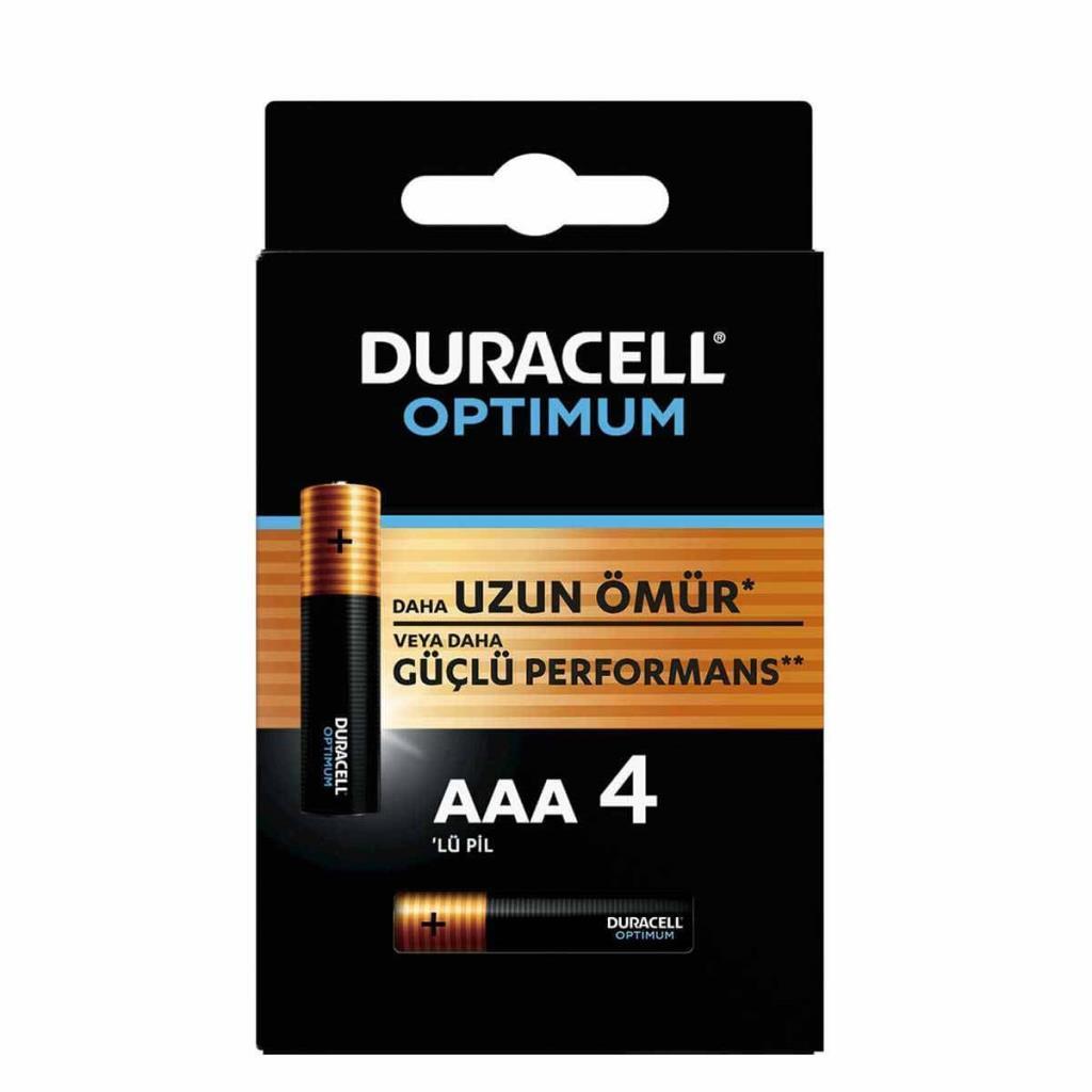 Duracell Kalem Pil Optimum AAA 4 lü