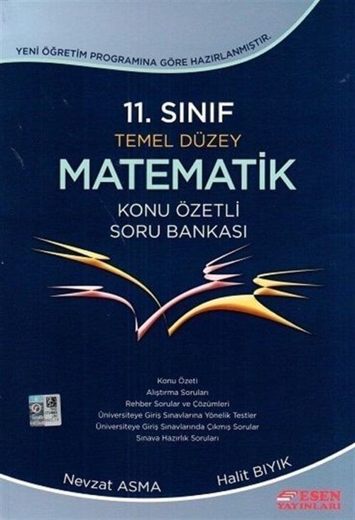 Esen 11.Sınıf Matematik Konu Özetli Soru Bankası Temel Düzey