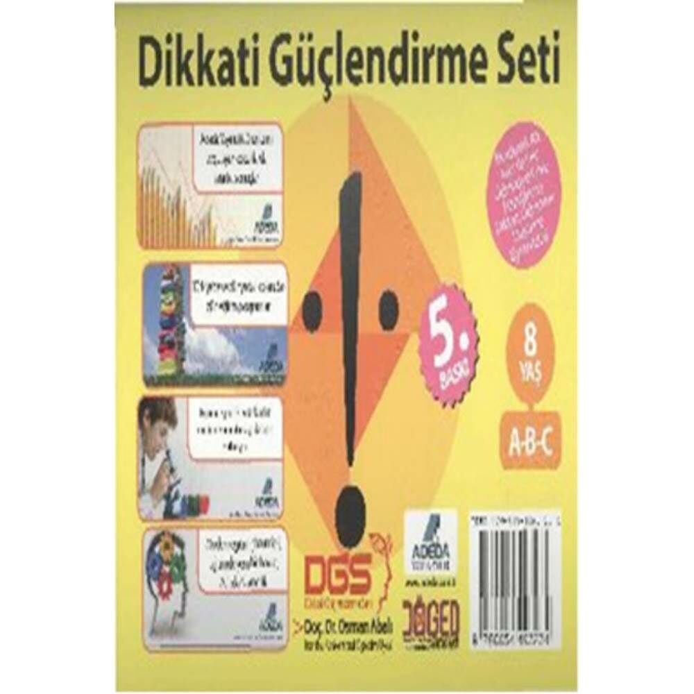 Adeda Neuro Via Sistemi ile Dikkat Güçlendirme Seti 3 Kitap 8 Yaş