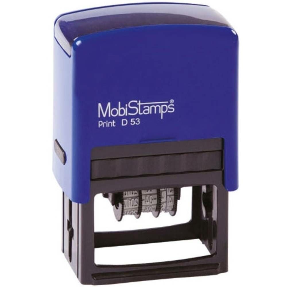 Mobistamps Tarih Kaşe Dikdörtgen D-53 Siyah Keçeli