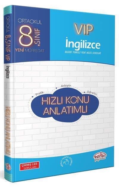 Editör 8 Sınıf İngilizce Hızlı Konu Anlatımlı