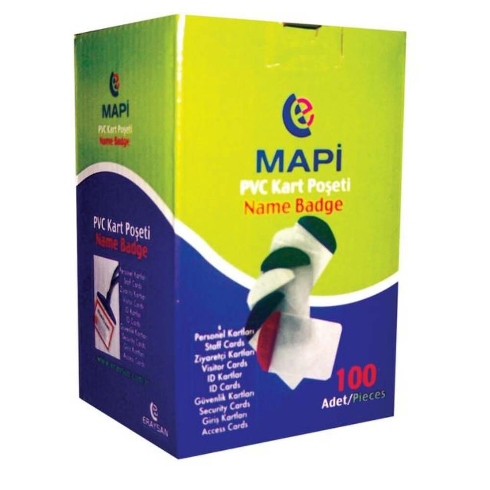 Mapi Kart P.Pvc Dik Şeritli Şeffaf 100Lü 910 10 12