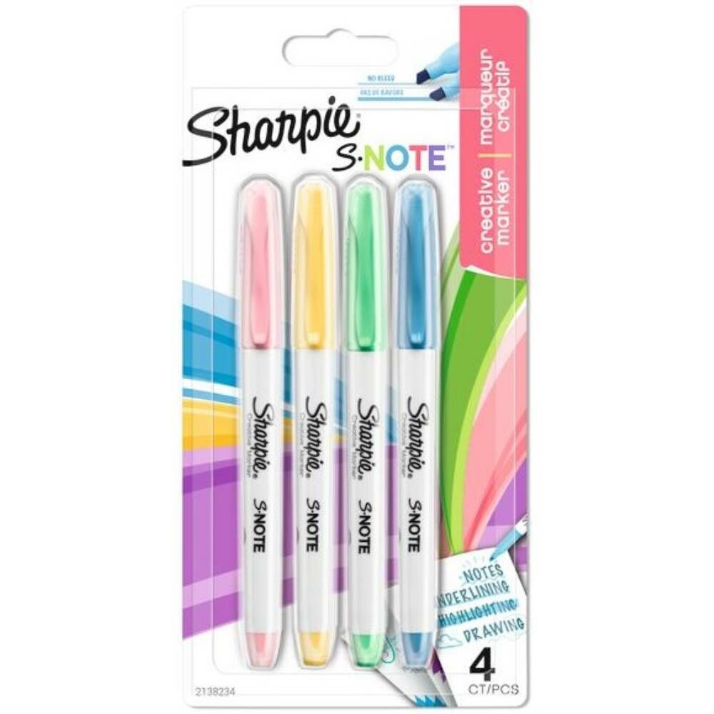 Sharpıe Markör Snote Set Kreatif Kesik Uç 4 Lü Karışık 2138234