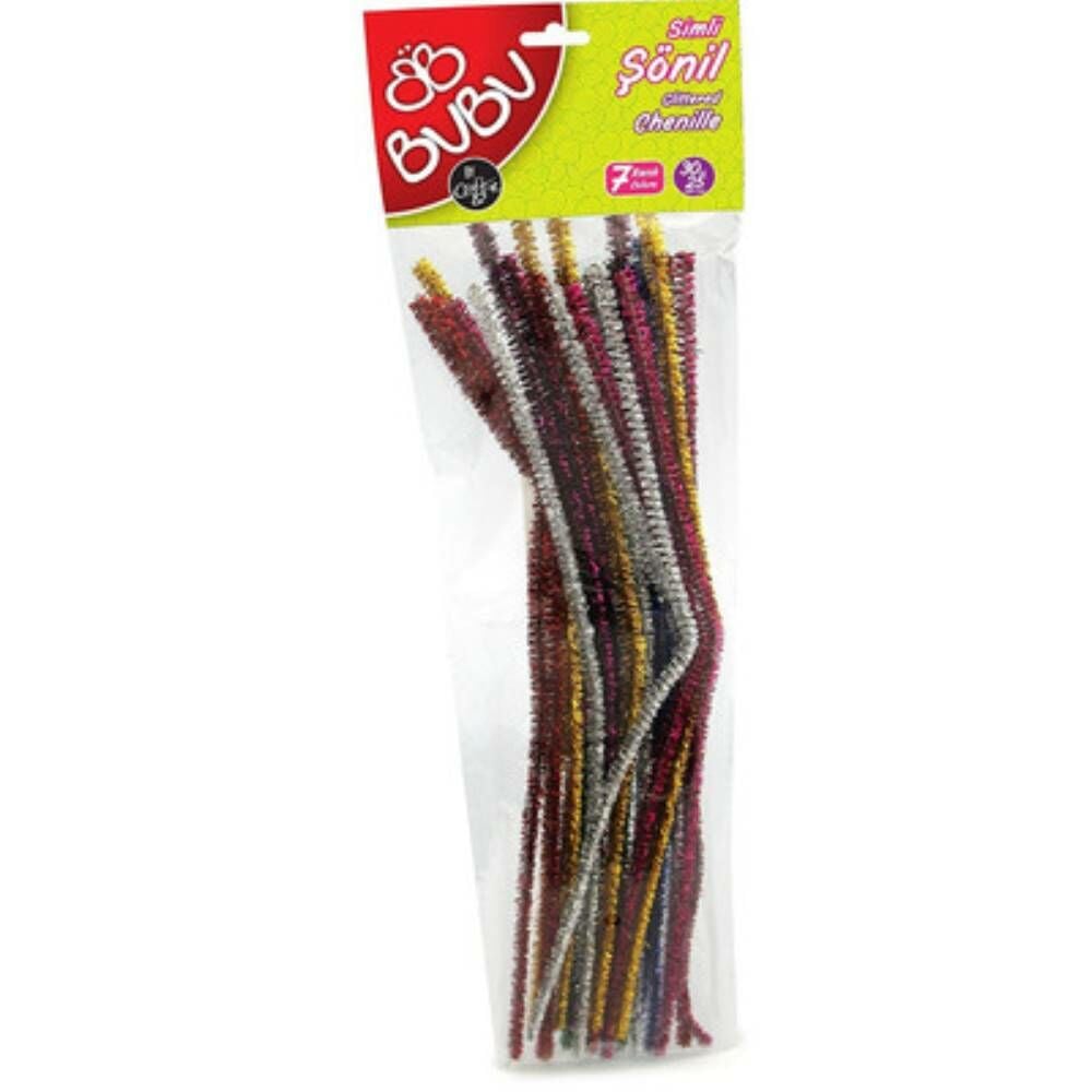 Bu-Bu Şönil Simli 30 Cm. 25 Renk (10X10) Bubu00106