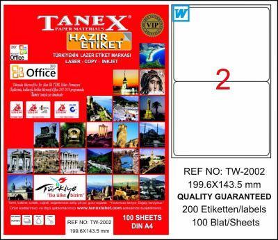 Tanex TW-2002 199.6x143 mm Laser Etiket