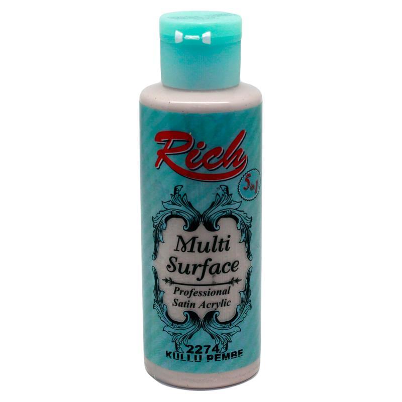 Rich Multi Surface Akrilik Boya 120 cc Küllü Pembe 120-2274