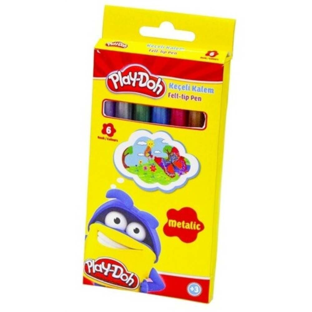 Play-Doh Keçeli Kalem 6 Renk Metalik Ke016