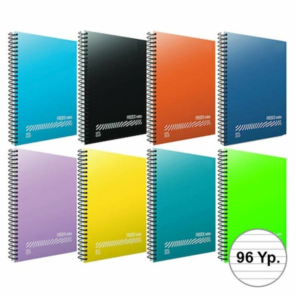 Eko Fresco A4 96 Yaprak Çizgili Plastik Kapak Spiralli Defter 4935