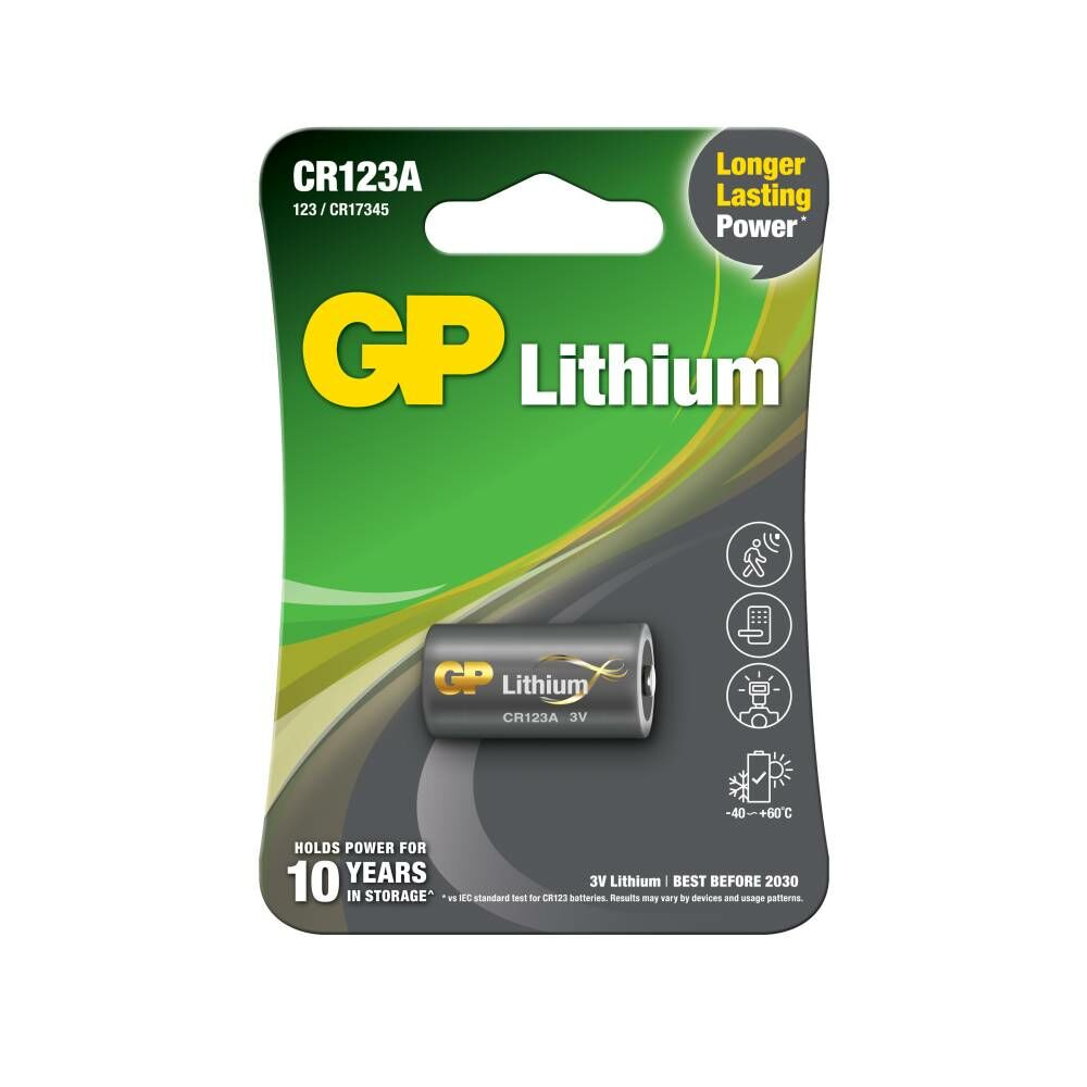 GP CR123A 3V Lityum Tekli Paket Pil (GPCR123A-U1) Fotoğraf Makinesi Pili
