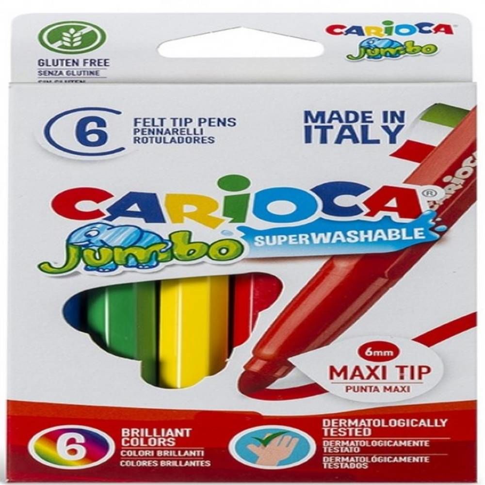 Carıoca Keçeli Boya Jumbo Yıkanabilir 6 Lı 40568