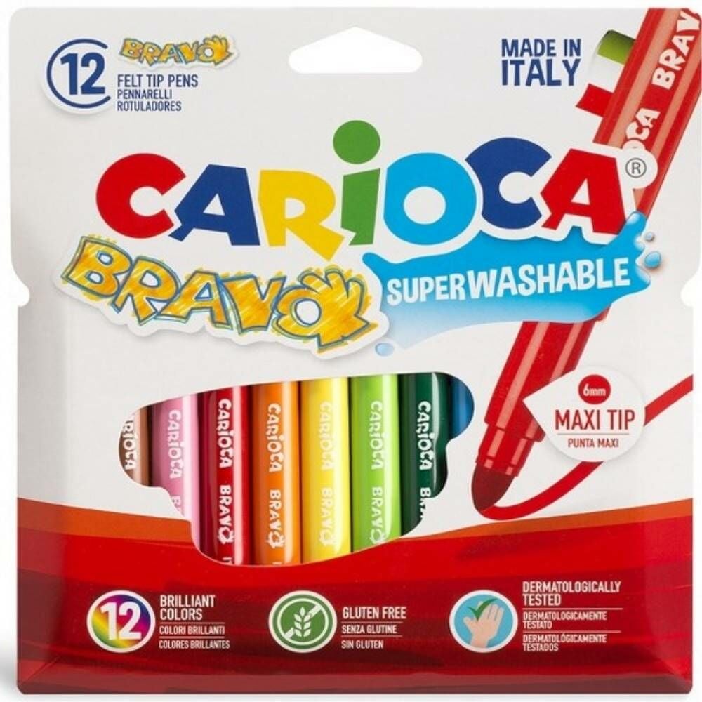 Carıoca Keçeli Boya Yıkanabilir Bravo 12 Li 42755