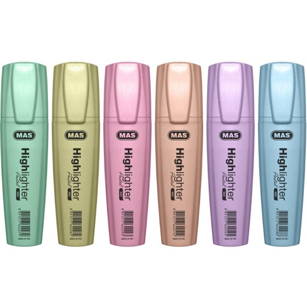 Mas Fosforlu Kalem 6424 Pastel 6 Lı Set