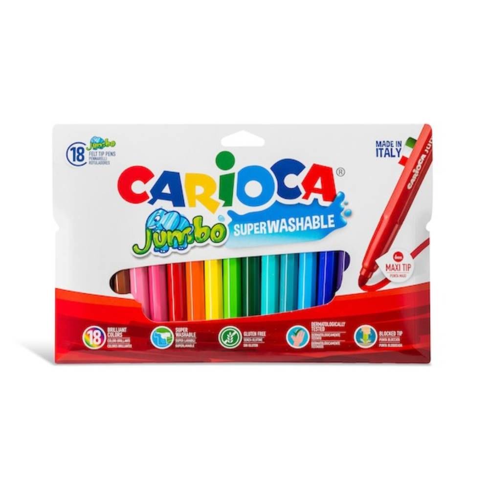 Carıoca Keçeli Boya Jumbo Yıkanabilir 18 Li 40566