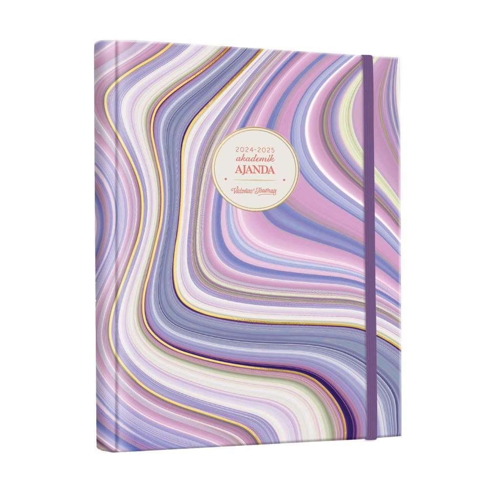 Victorias Journals 2024-2025 17x23 Lastikli Gizli Spiralli Akademik Ajanda 124-1261