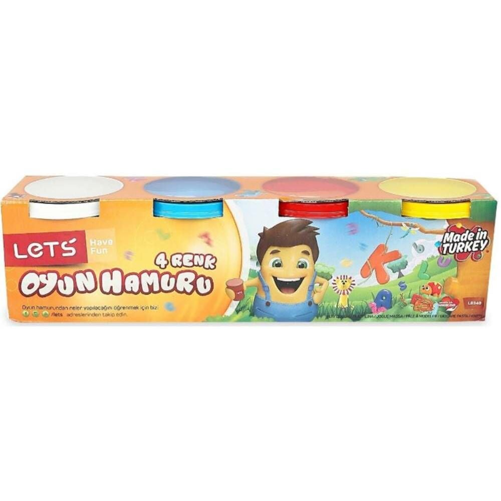 Lets Oyun Hamuru 4 Renk Normal Renkler 440 Gr L8440