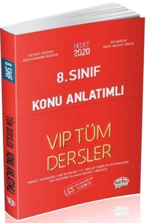 Editör 8.Sınıf Tüm Dersler Konu Anlatımlı Vip