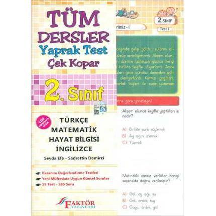 Faktör 2.Sınıf Tüm Dersler Yaprak Test 59 Adet
