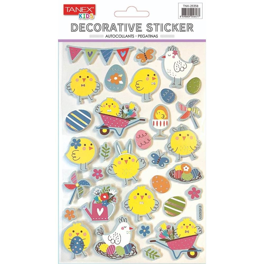 Tanex Stickers Civciv Balon Puffy 25358