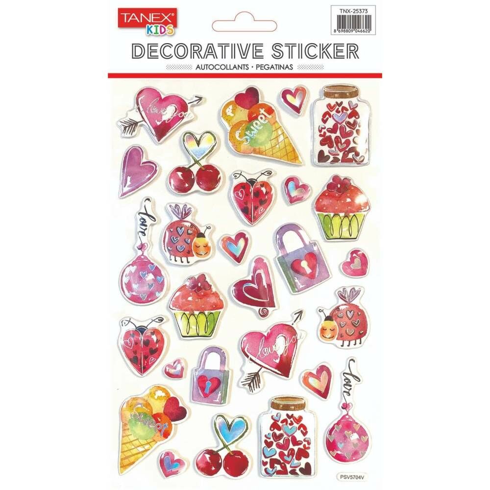 Tanex Stickers Kalp Puffy 25373
