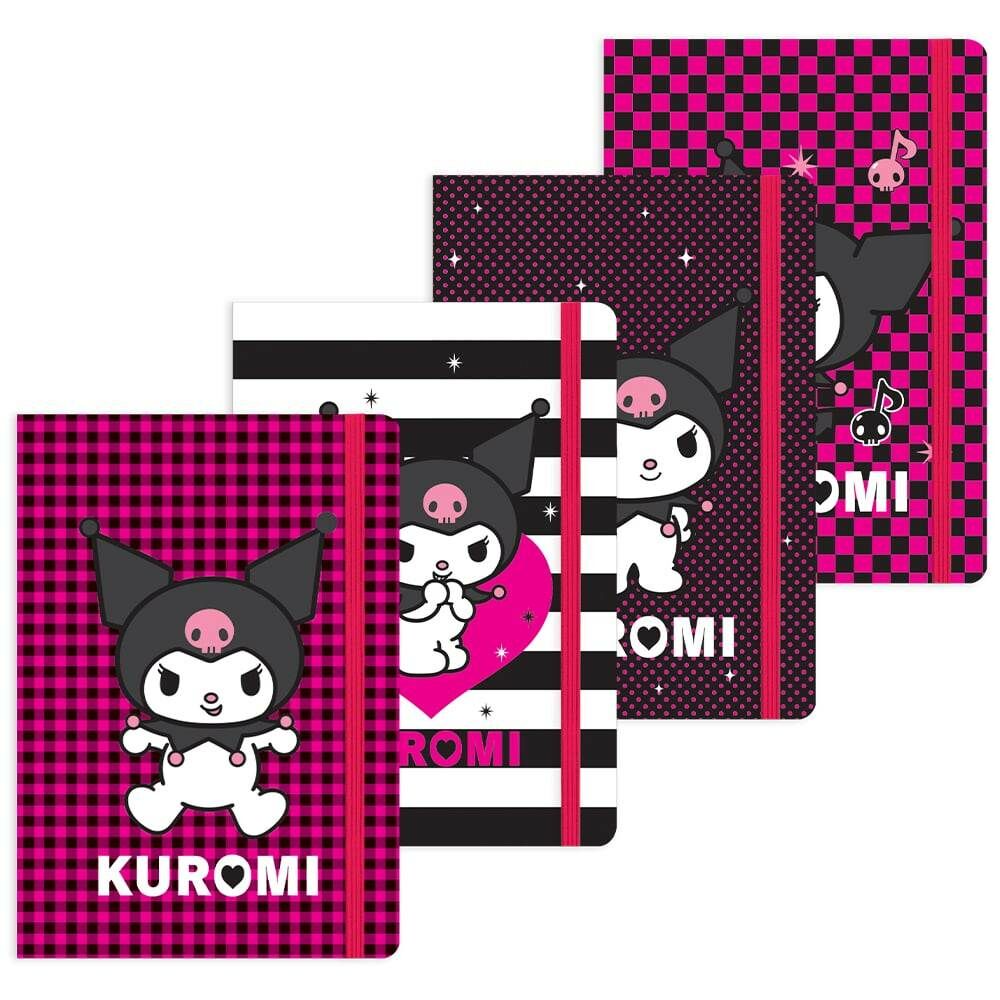Kuromi 16x15 50 Yaprak Çizgili Sert Kapak Spiralli Not Defteri 410140