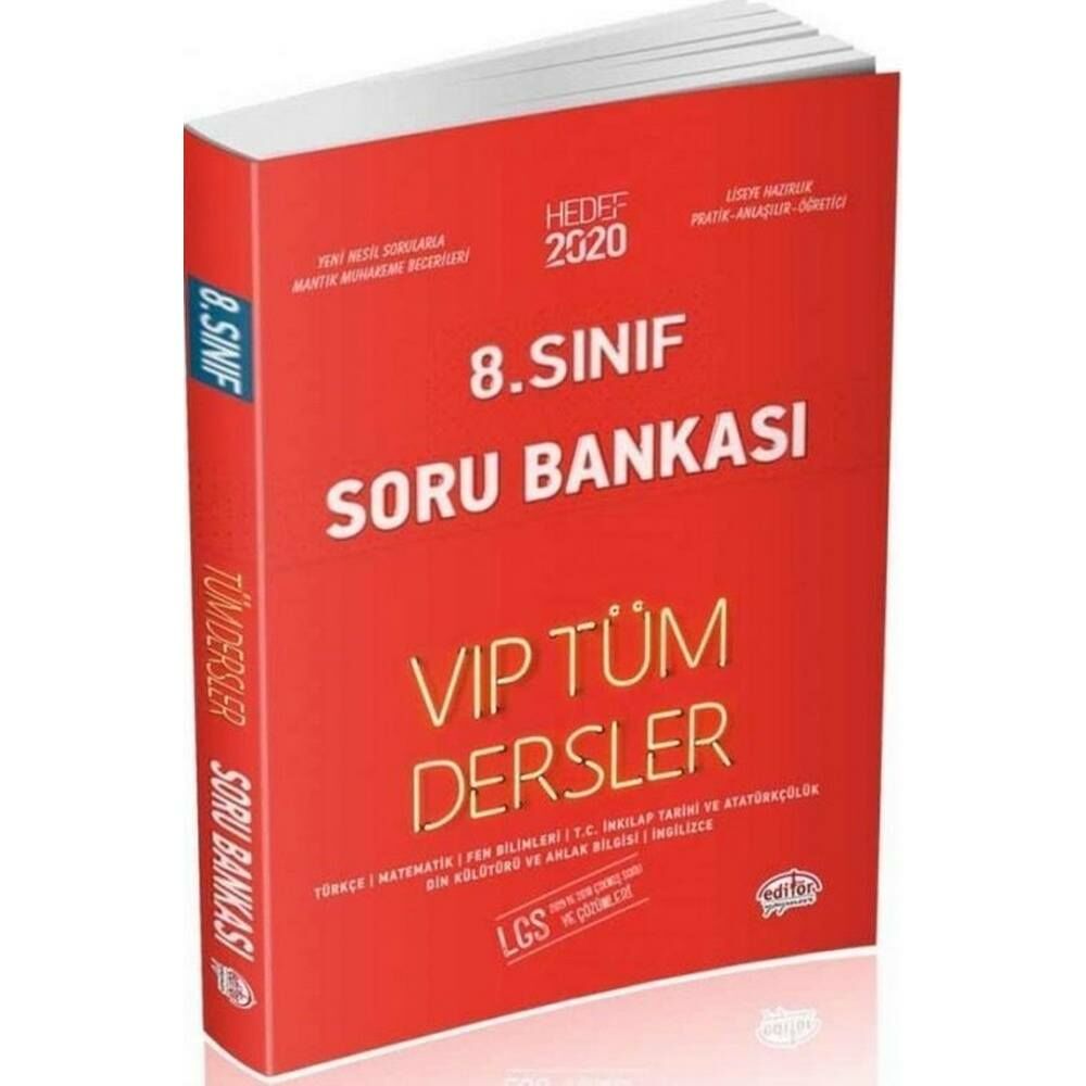 Editör 8.Sınıf LGS Tüm Dersler Soru Bankası Vip