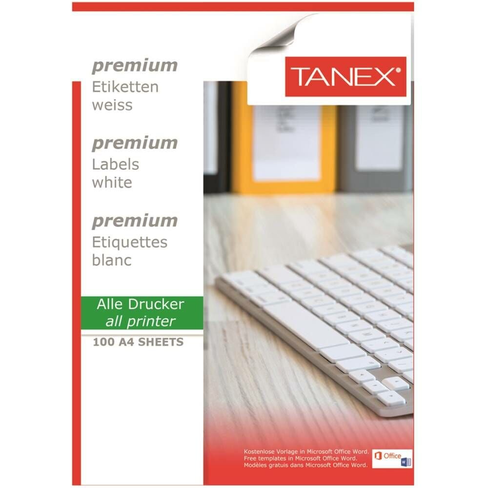 Tanex Laser Etiket Tw-2164 52.5 X 18 Mm 100 Lü