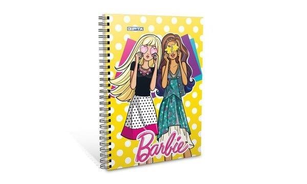 Barbie A6 80 Yaprak Çizgili Karton Kapak Spiralli Not Defteri 5516