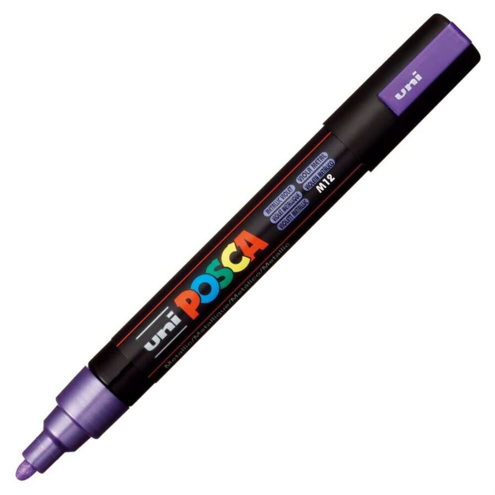 Uniball Posca Boyama Markörü PC-5M 1.8-2.5 mm Metalik Mor