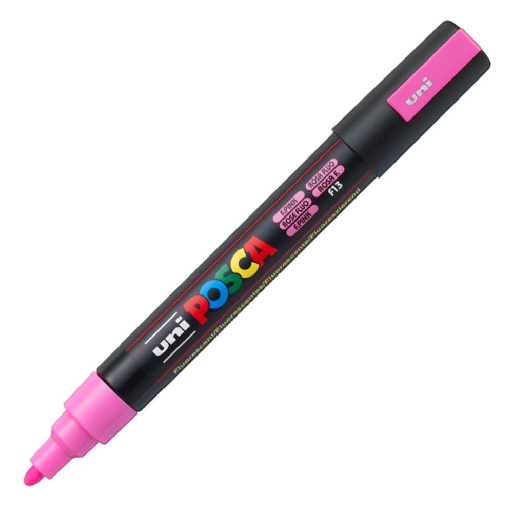 Uniball Posca Boyama Markörü PC-5M 1.8-2.5 mm Fosforlu Pembe