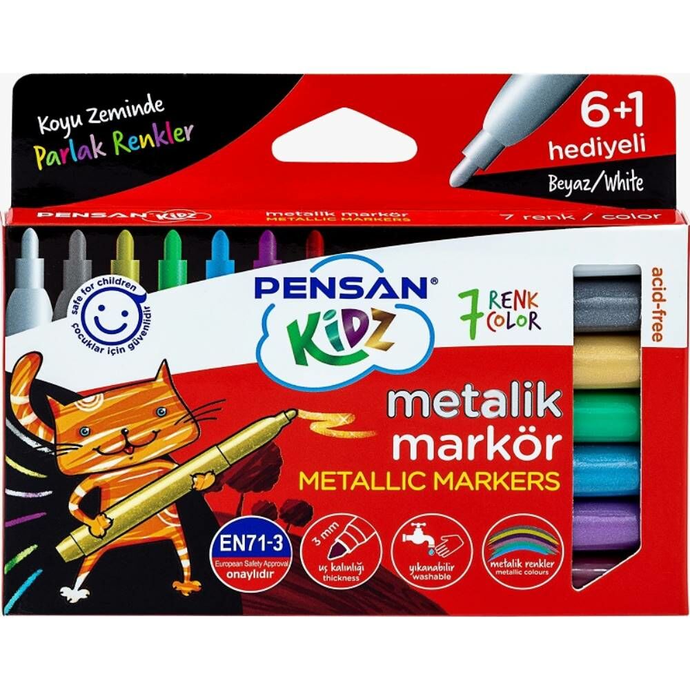 Pensan Kidz Markör Metalik 7 Renk 99930