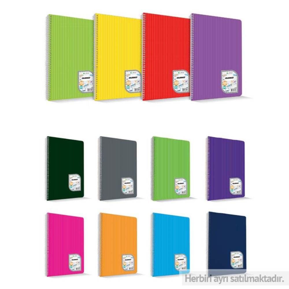 Colormaxi A5 72 Yaprak Çizgili Plastik Kapak Spiralli Defter 73501