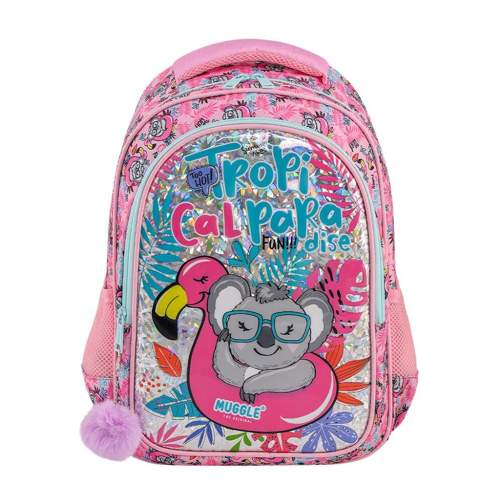 Muggle MU-8904 Tropikal Pradice Koala Pembe İlkokul Çantası