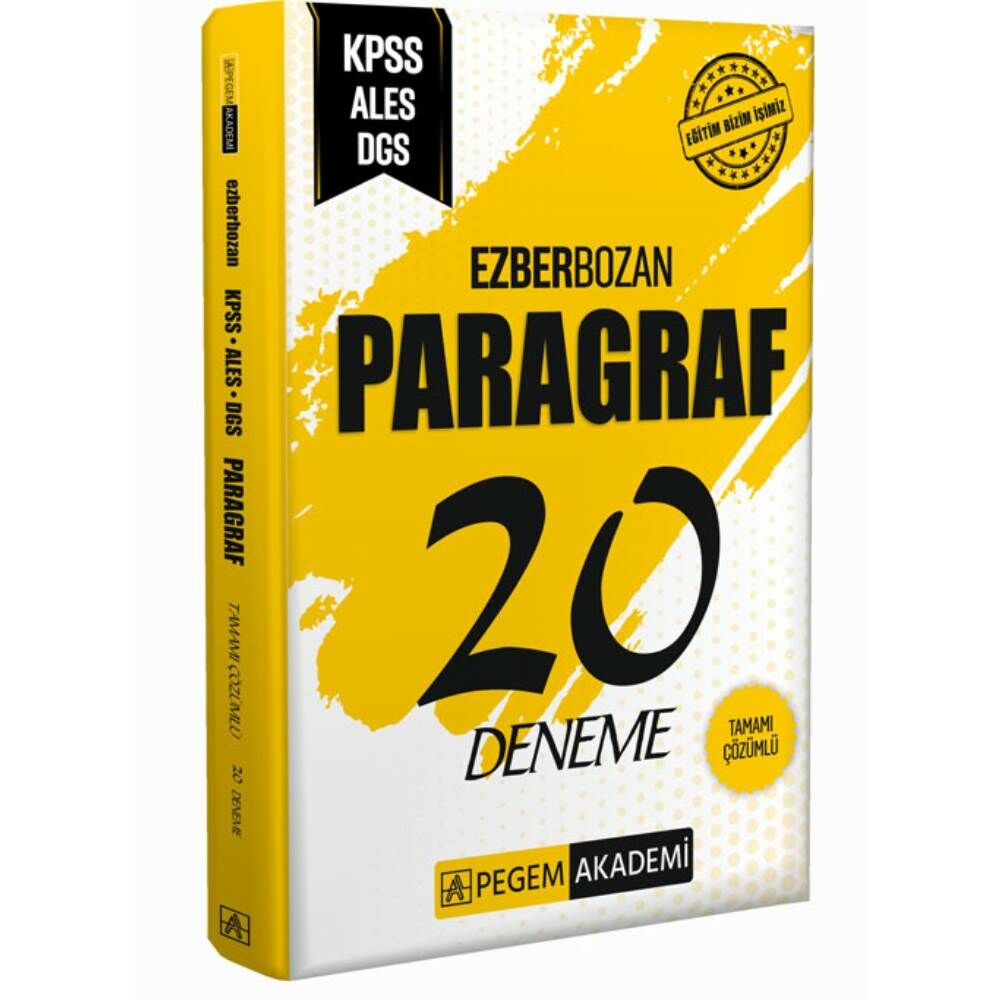 Pegem TYT KPSS ALES DGS Paragraf 20 Deneme