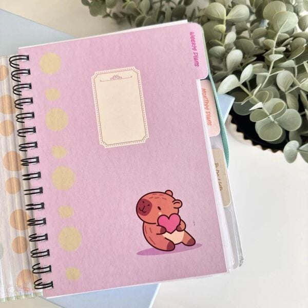 Capybara A5 120 Yaprak Spiralli Planner 7827