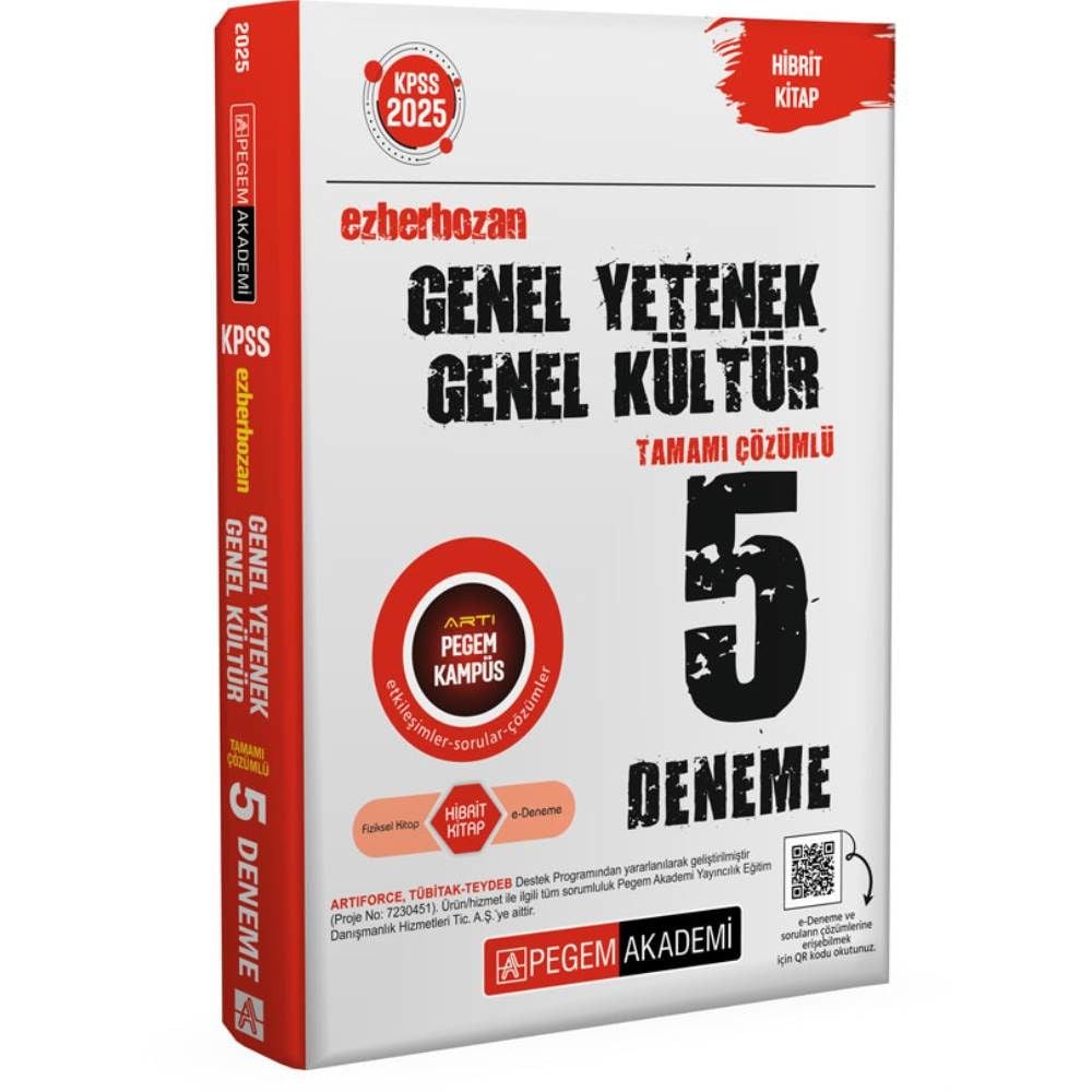 Pegem 2025 KPSS GY GK Ezberbozan Tamamı Çözümlü 5 Deneme