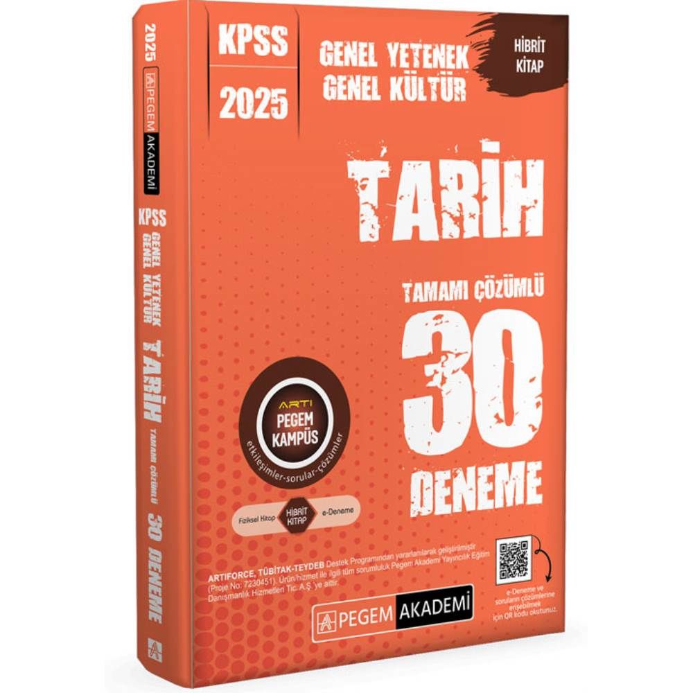 Pegem 2025 KPSS GY GK Ezberbozan Tarih Tamamı Çözümlü 30 Deneme