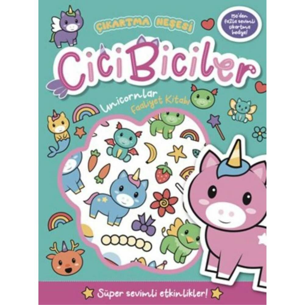 Cicibiciler Çıkartma Neşesi Unicornlar Faaliyet Kitabı