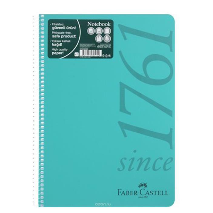 Faber Castell A4 100 Yaprak Çizgili Plastik Kapak Spiralli Defter 000284