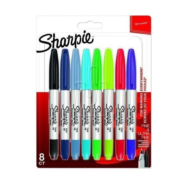 Sharpie Permanent Markör Kalem 8 Renk Twin Tip 2065409